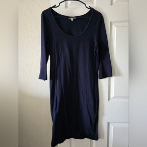 Zenana Outfitters Classic Navy Long Sleeve Dress